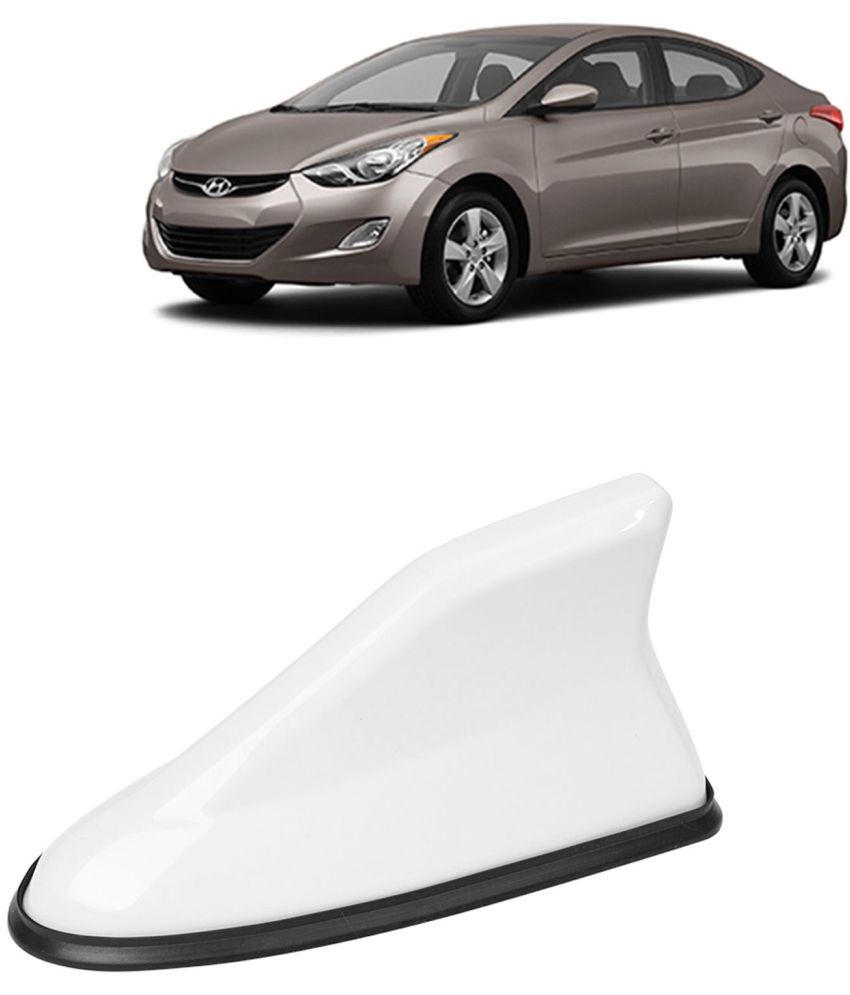    			Kingsway Shark Fin Antenna Roof Aerial Base AM FM Redio Signal, Replace Existing Car Antenna, Waterproof Rubber Ring with ABS Body, Universal Fit for Hyundai Elantra 2010 - 2015, 1 Piece - White