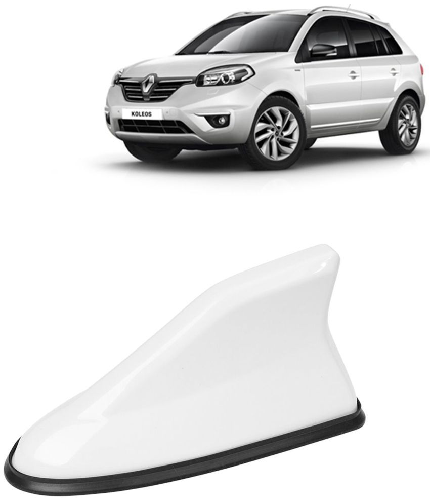    			Kingsway Shark Fin Antenna Roof Aerial Base AM FM Redio Signal, Replace Existing Car Antenna, Waterproof Rubber Ring with ABS Body, Universal Fit for Koleos 2011 - 2016, 1 Piece - White