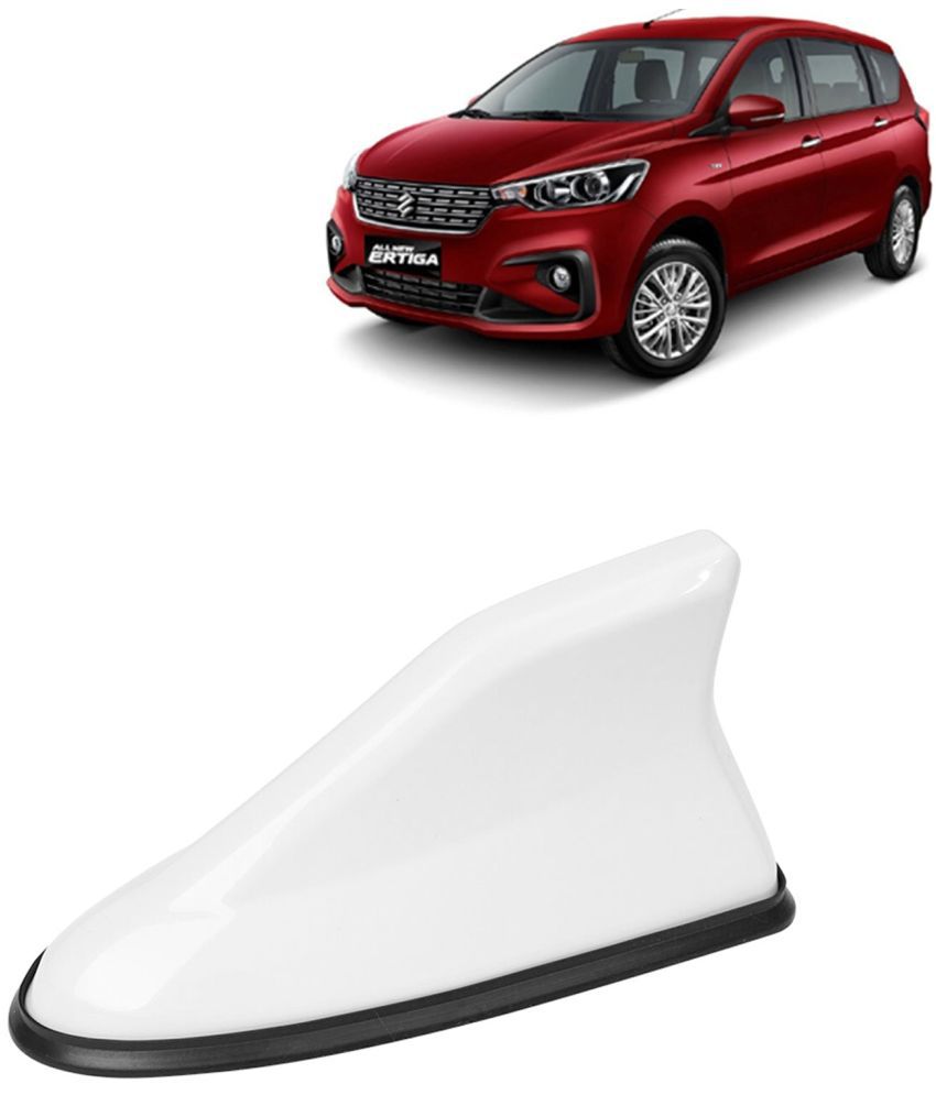     			Kingsway Shark Fin Antenna Roof Aerial Base AM FM Redio Signal, Replace Existing Car Antenna, Waterproof Rubber Ring with ABS Body, Universal Fit for Maruti Suzuki Ertiga 2018 - 2022, 1 Piece - White
