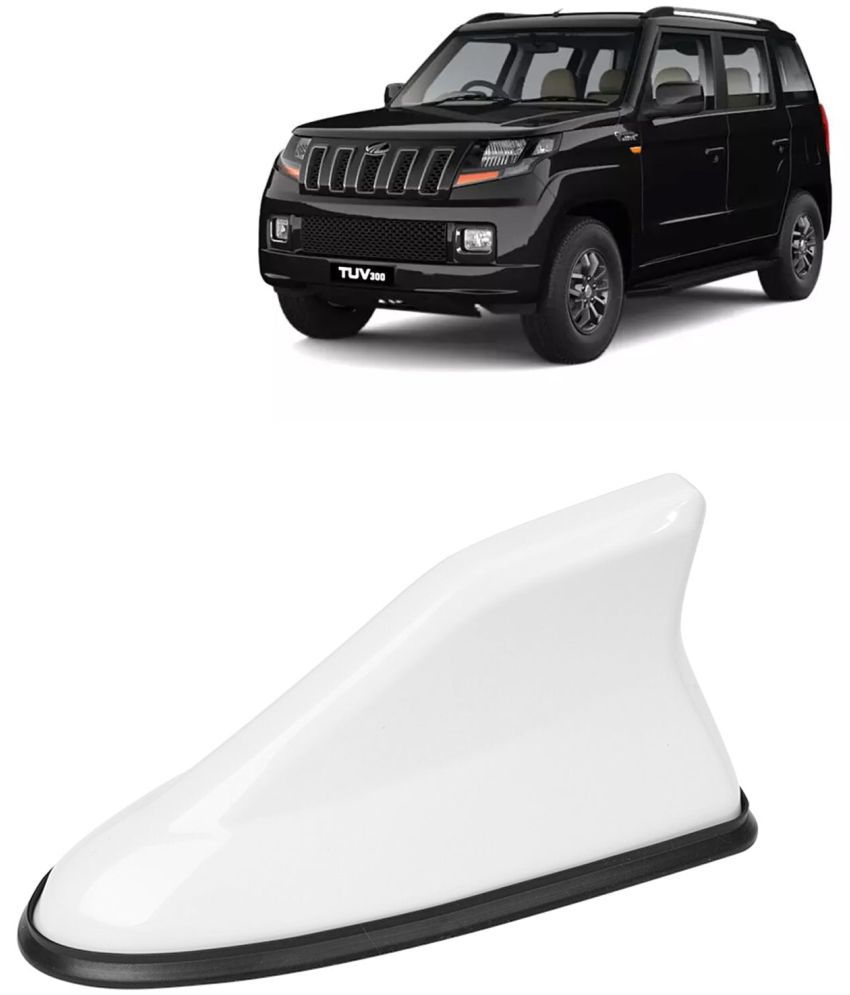     			Kingsway Shark Fin Antenna Roof Aerial Base AM FM Redio Signal, Replace Existing Car Antenna, Waterproof Rubber Ring with ABS Body, Universal Fit for Mahindra TUV 300 2015 Onwards, 1 Piece - White