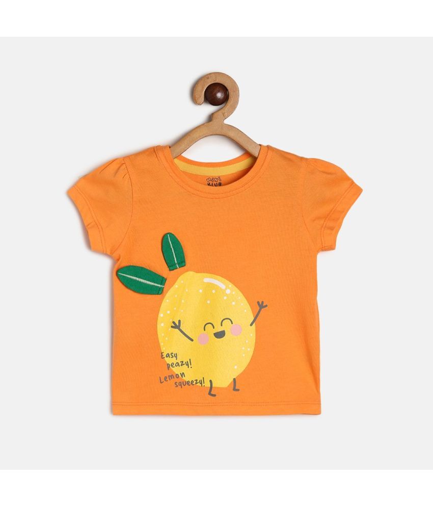     			MINI KLUB Pack of 1 Baby Girls Cotton Top ( Orange )