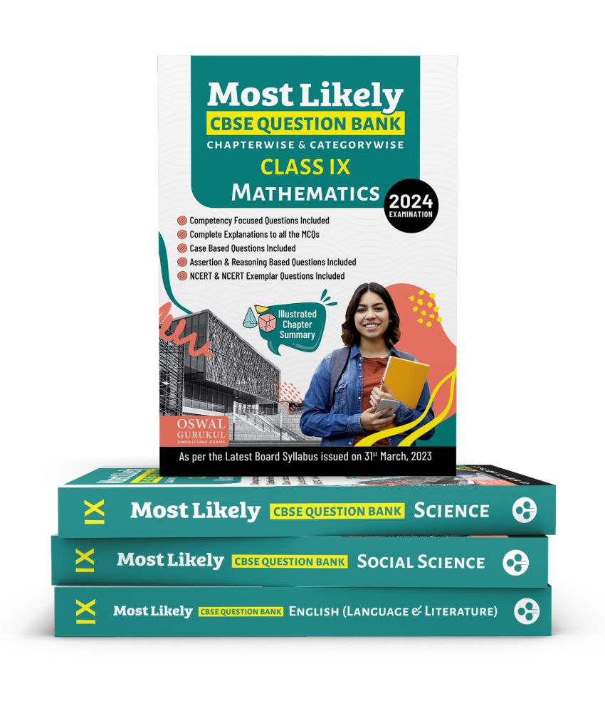     			Oswal-Gurukul Most Likely CBSE Question Bank Class 9 Bundles (Set of 4) : Maths, Science, Social Science & English for Exam 2024