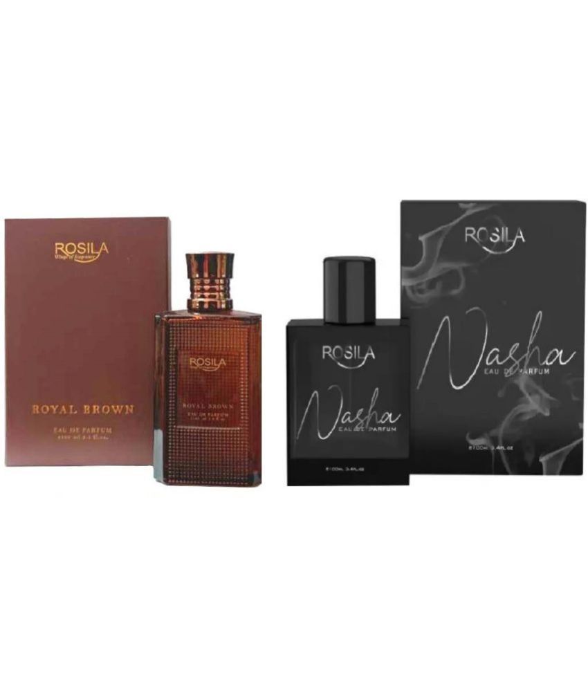     			ROSILA - ROSILA 1 Royal Brown & 1 Nasha Eau De Parfum (EDP) For Men,Women 200 ( Pack of 2 )