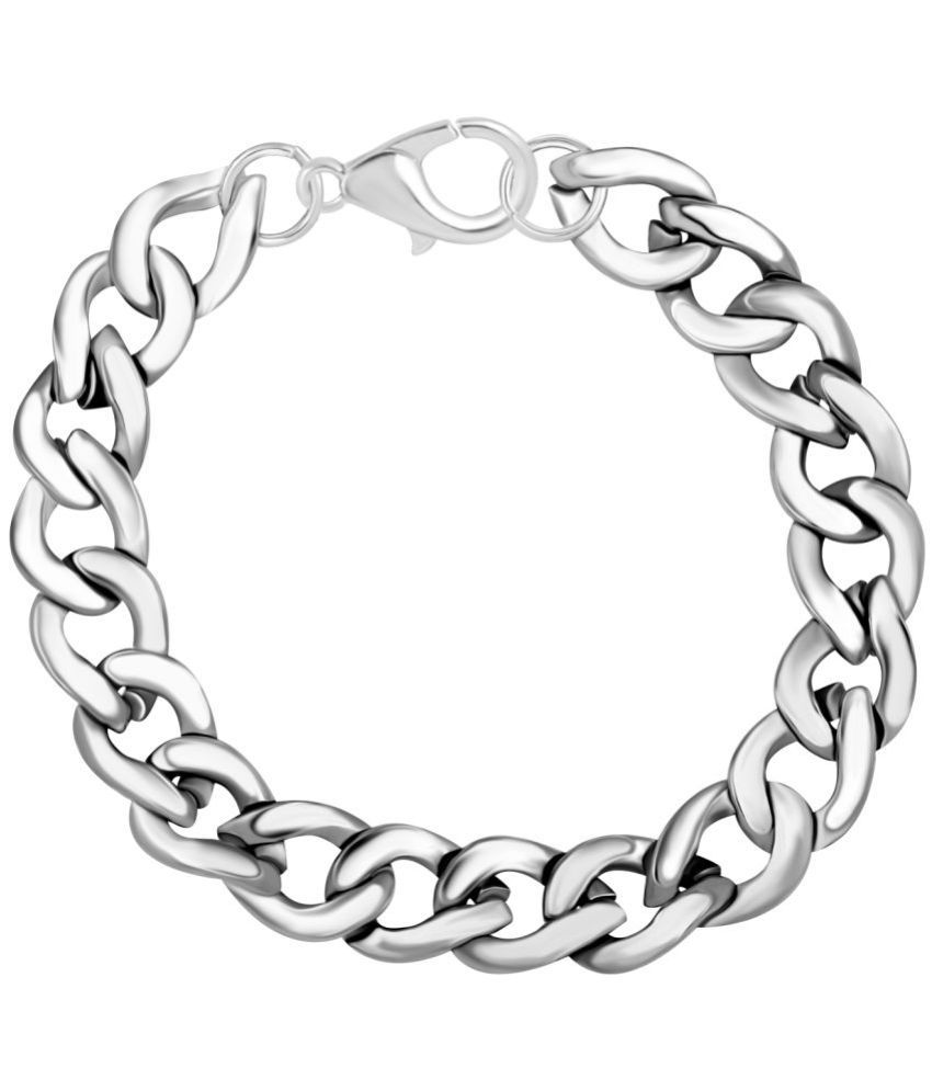     			Silver Shine - Silver Bracelet ( Pack of 1 )