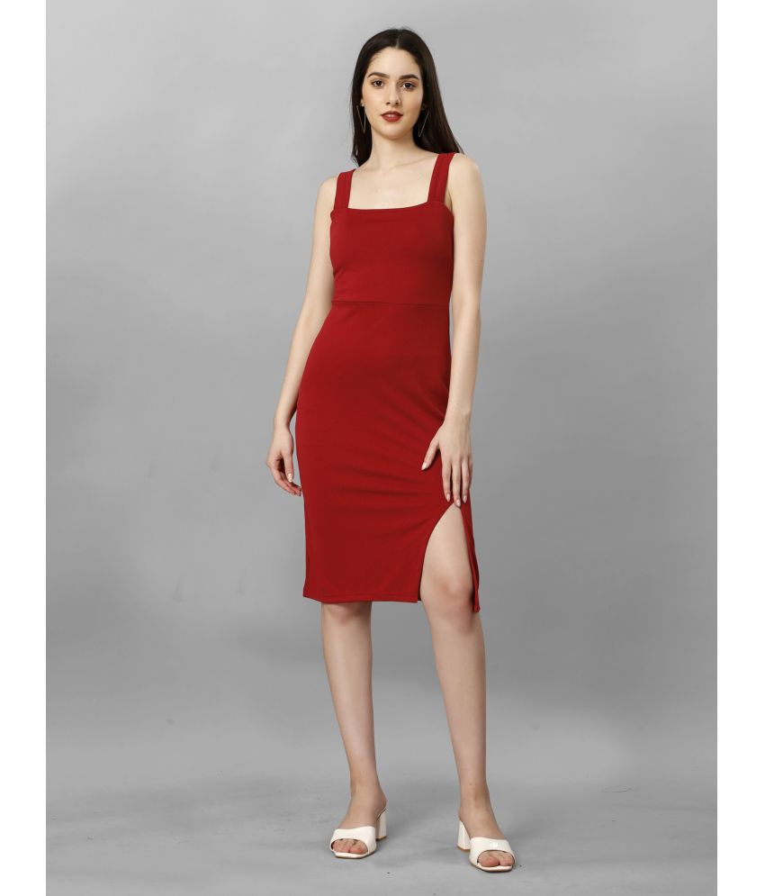     			Aika - Red Polyester Women's Cut Out Dress ( Pack of 1 )
