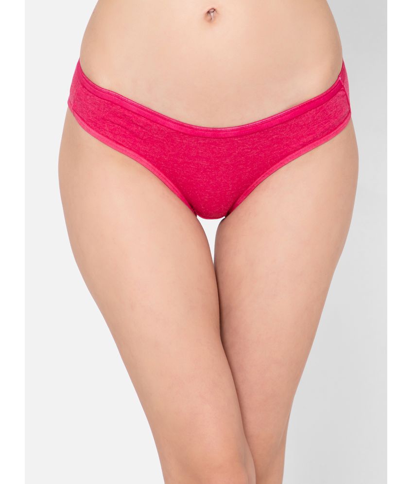     			Clovia - Pink Cotton Solid Women's Bikini ( Pack of 1 )