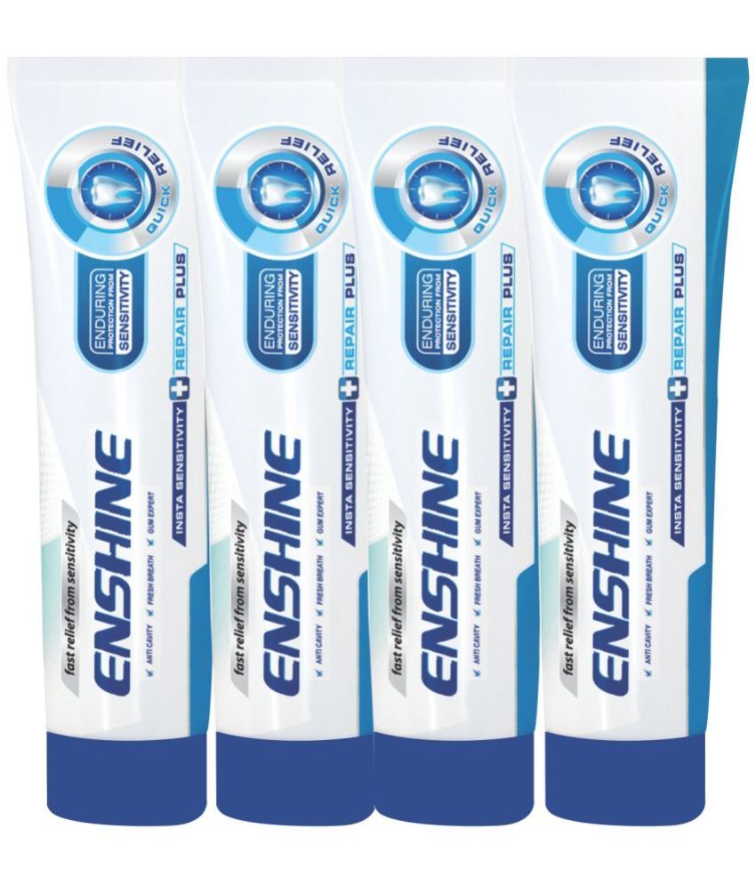     			ENSHINE Sensitive Toothpaste for Fast Relief from Sensitivity & for Fresh Breath 60g ( Pack of 4 )