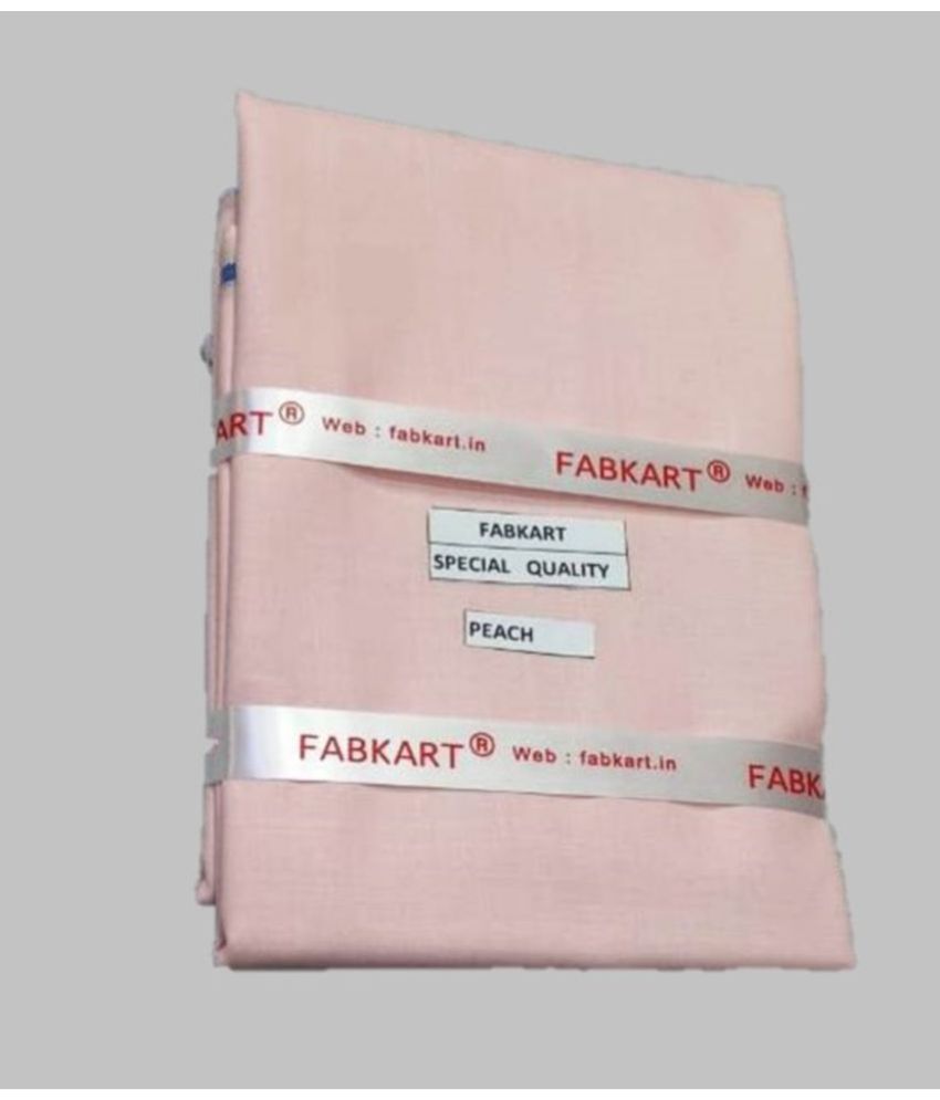     			Fabkart - Peach Polyester Blend Men's Unstitched Shirt Piece ( Pack of 1 )