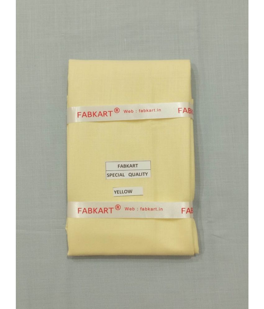     			Fabkart - Yellow Polyester Blend Men's Unstitched Shirt Piece ( Pack of 1 )