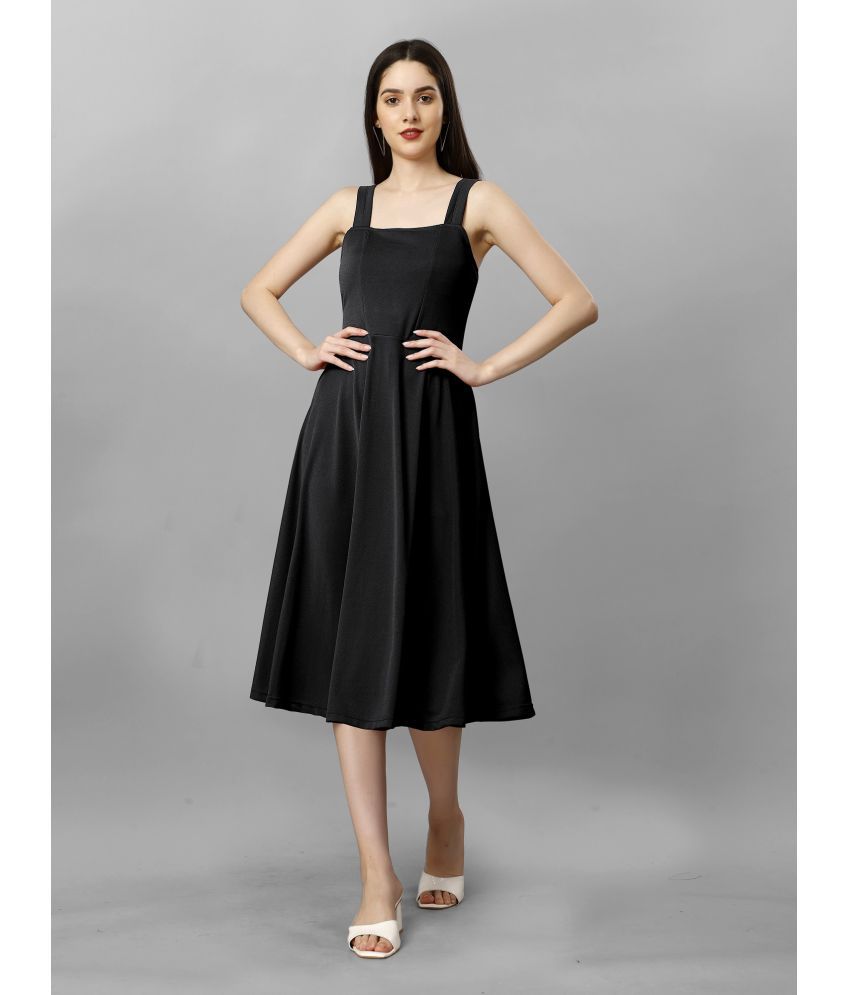     			JULEE - Black Polyester Women's Fit & Flare Dress ( Pack of 1 )