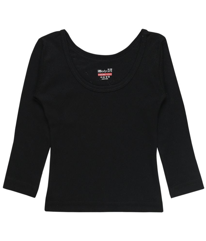    			Bodycare Girls Thermal Tops Round Neck Full Sleeves Pack Of 1-Black