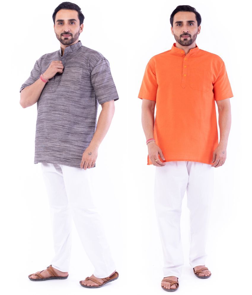     			DESHBANDHU DBK - Multi Cotton Men's Regular Kurta ( Pack of 2 )