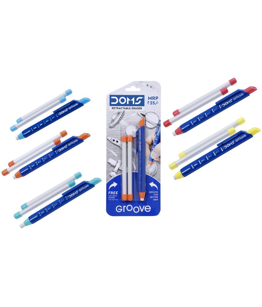     			Doms Retractable Eraser ( Pack Of 10 )