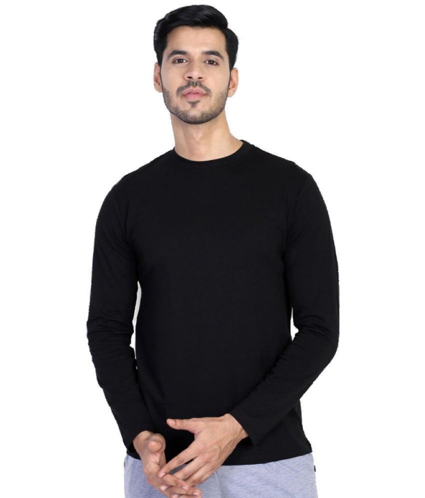     			DYCA - Black Cotton Regular Fit Men's T-Shirt ( Pack of 1 )