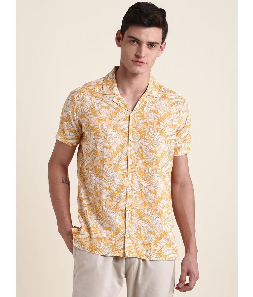     			Dennis Lingo - Yellow 100% Cotton Regular Fit Men's Casual Shirt ( Pack of 1 )
