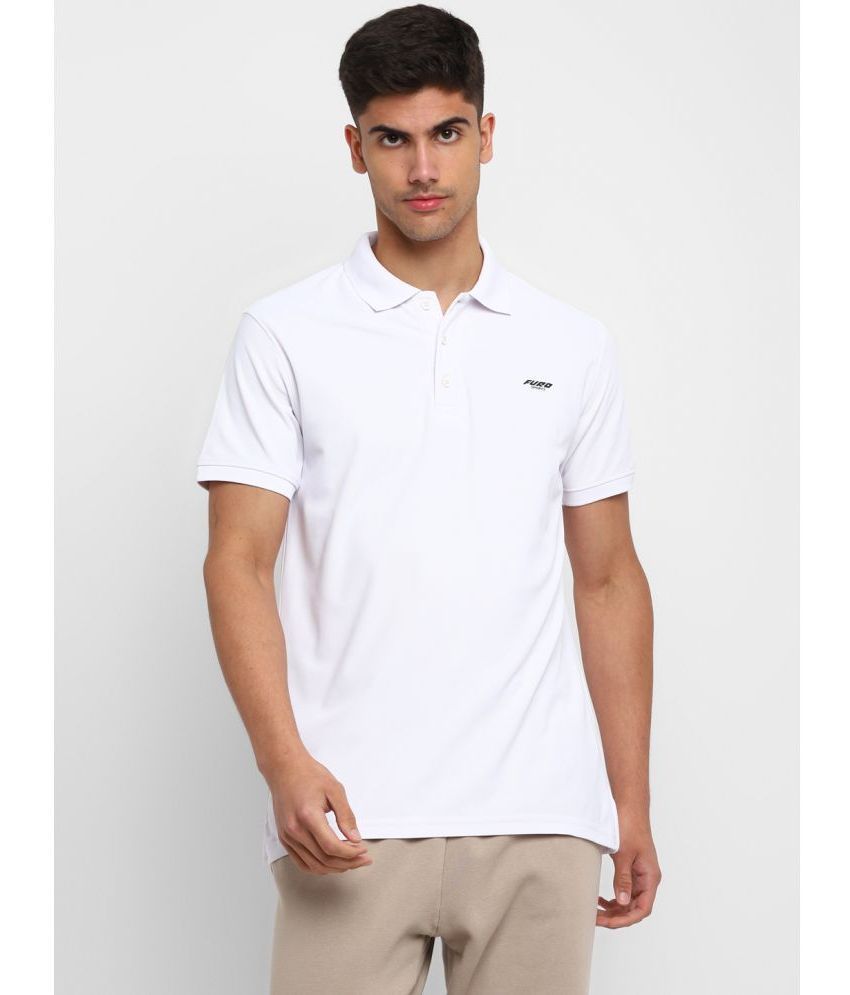     			FURO - White Polyester Regular Fit Men's Polo T Shirt ( Pack of 1 )