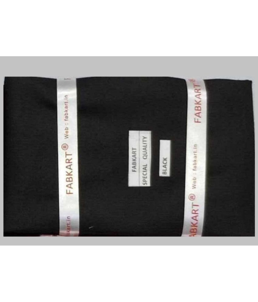     			Fabkart - Black Polyester Blend Men's Unstitched Shirt Piece ( Pack of 1 )