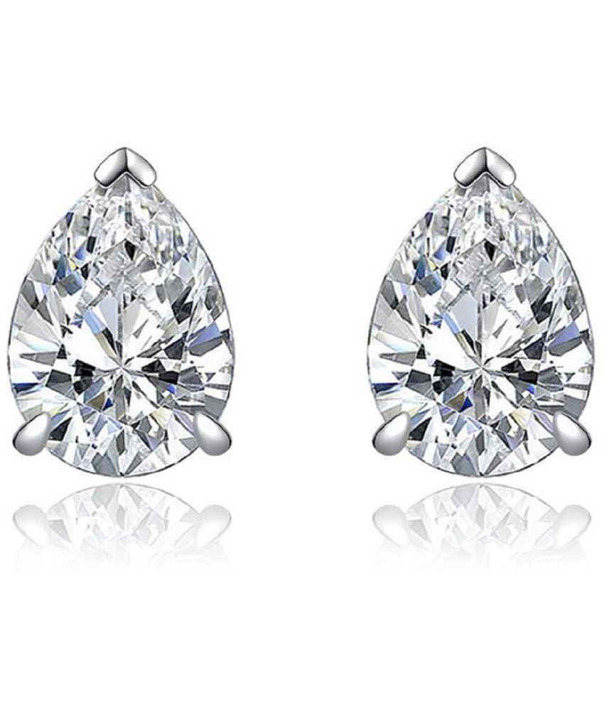     			I Jewels - Silver Cluster Earrings ( Pack of 1 )