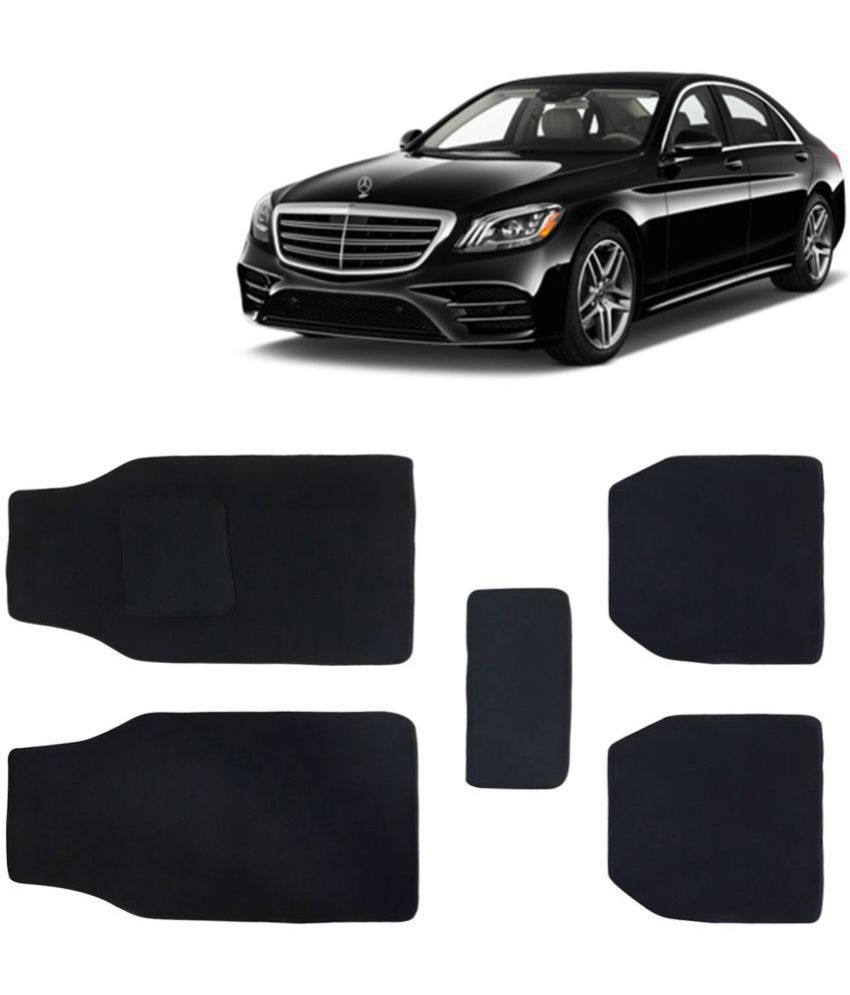     			Kingsway Carpet Style Universal Car Mats for S Class, 2019 Onwards Model, Black Color Anti Slip Car Floor Foot Mats, Complete Set of 5 Piece, Executive Series