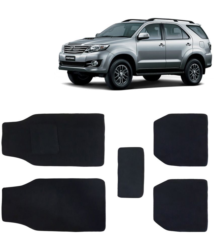     			Kingsway Carpet Style Universal Car Mats for Toyota Fortuner, 2008 - 2017 Model, Black Color Anti Slip Car Floor Foot Mats, Complete Set of 5 Piece, Executive Series