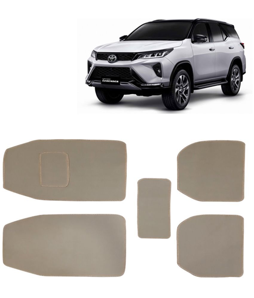     			Kingsway Carpet Style Universal Car Mats for Toyota Fortuner, 2021 Onwards Model, Beige Color Anti Slip Car Floor Foot Mats, Complete Set of 5 Piece, Executive Series