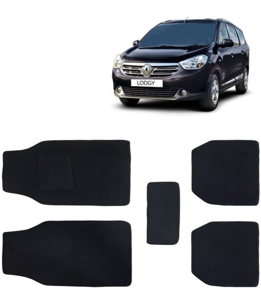     			Kingsway Carpet Style Universal Car Mats for Lodgy, 2015 Onwards Model, Black Color Anti Slip Car Floor Foot Mats, Complete Set of 5 Piece, Executive Series