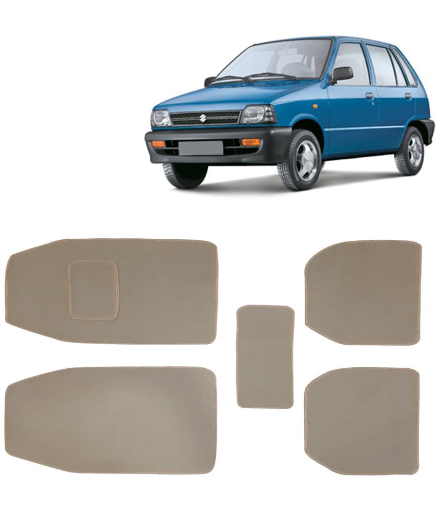     			Kingsway Carpet Style Universal Car Mats for Maruti Suzuki 800, 2000 - 2014 Model, Beige Color Anti Slip Car Floor Foot Mats, Complete Set of 5 Piece, Executive Series
