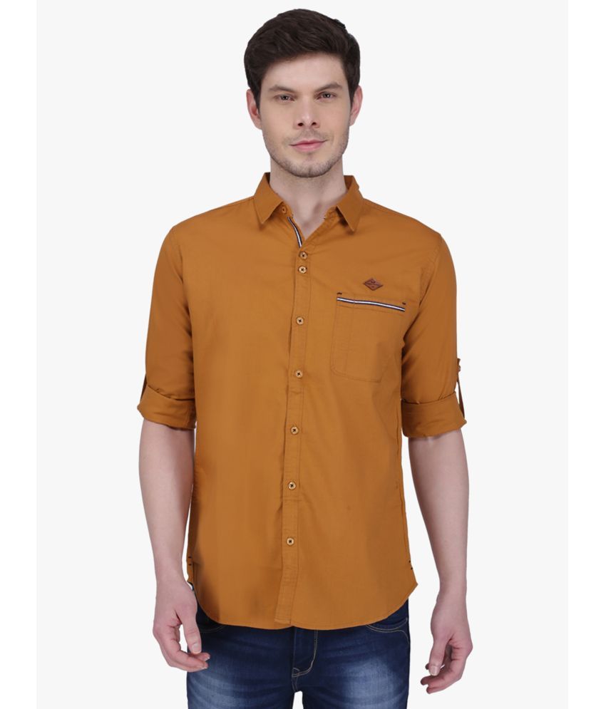     			Kuons Avenue - Mustard Linen Slim Fit Men's Casual Shirt ( Pack of 1 )