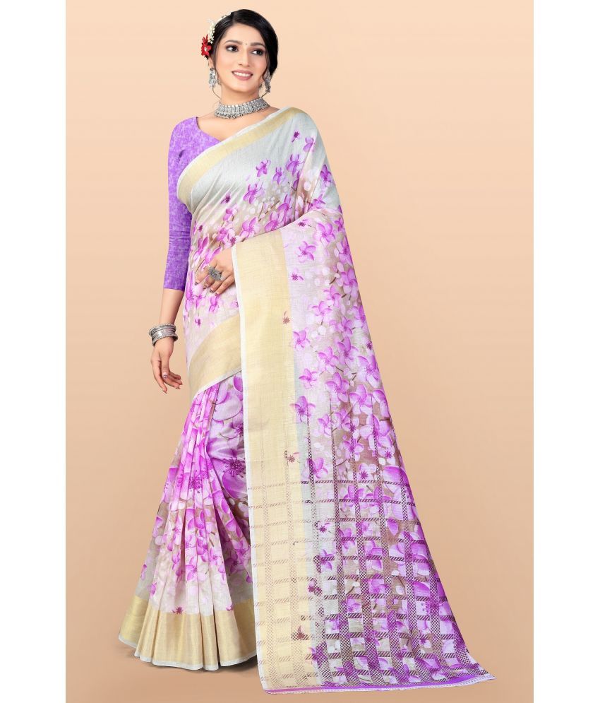     			LEELAVATI - Multicolor Cotton Blend Saree With Blouse Piece ( Pack of 1 )