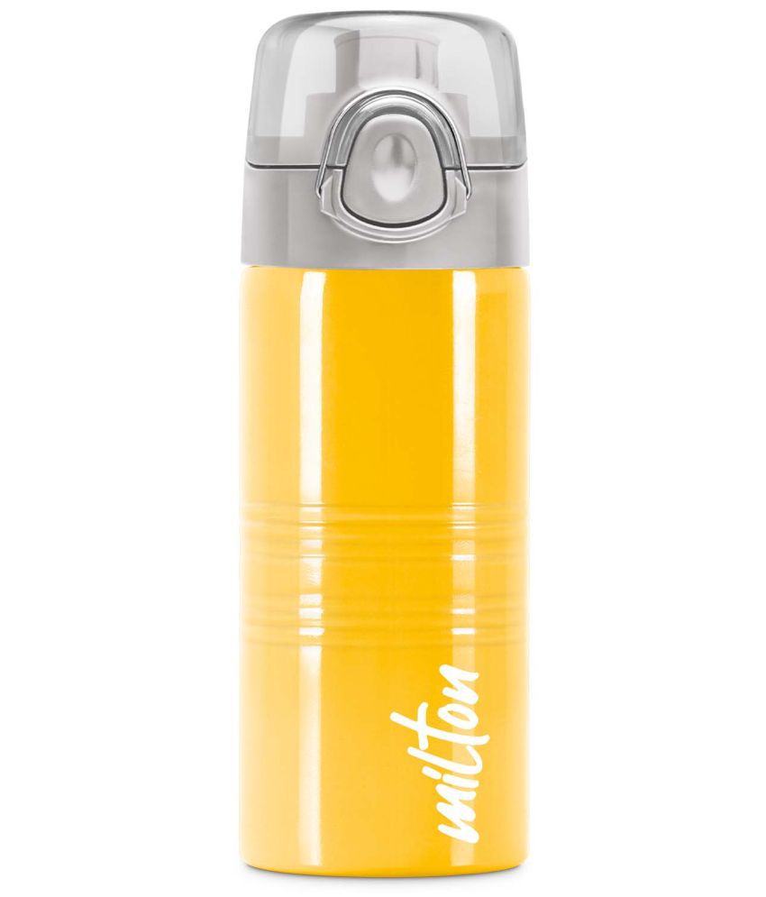     			Milton Vogue 500 Stainless Steel Water Bottle, 490 ml, Yellow