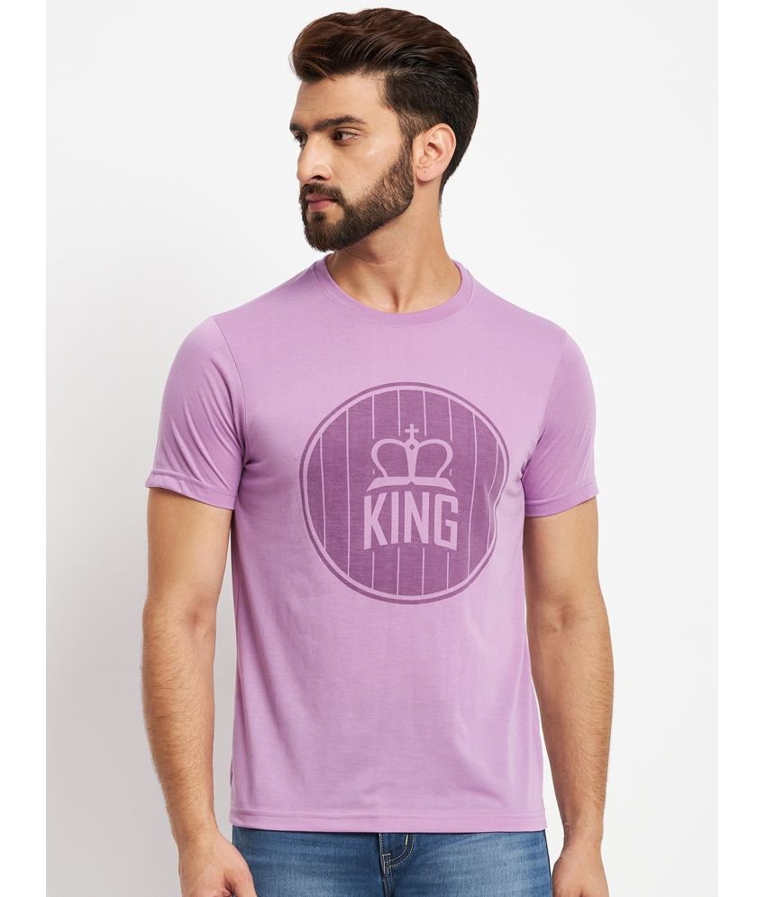     			RELANE - Lavender Cotton Blend Regular Fit Men's T-Shirt ( Pack of 1 )