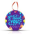 Zyozi Thank You Tags,Multicolour Round Gift Tags with String for Wedding Birthday Party Baby Shower (Pack of 28)