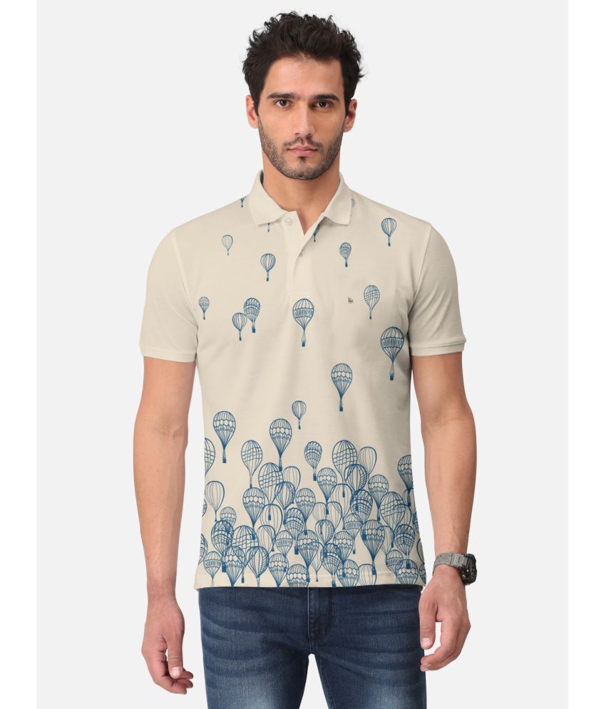     			BULLMER - Beige Cotton Blend Regular Fit Men's Polo T Shirt ( Pack of 1 )