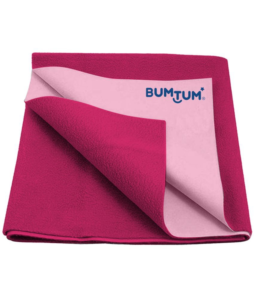     			BUMTUM - Pink Poly Fiber Bed Protector Sheet ( Pack of 1 )