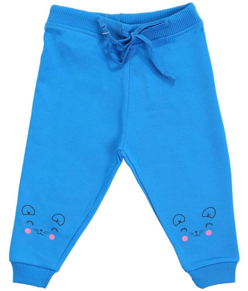     			Bodycare - Sea Blue Cotton Blend Trackpant For Baby Girl ( Pack of 1 )