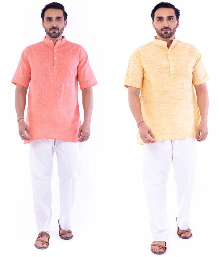     			DESHBANDHU DBK - Multi Cotton Men's Regular Kurta ( Pack of 2 )