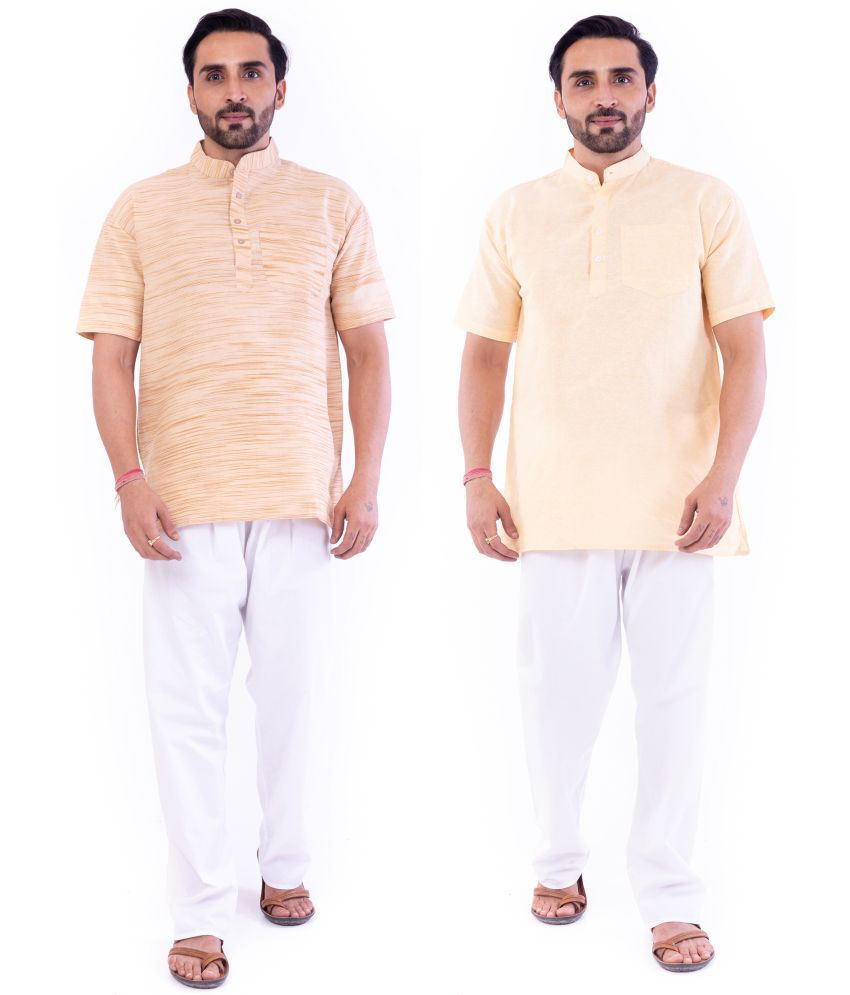     			DESHBANDHU DBK - Muticolor Cotton Men's Regular Kurta ( Pack of 2 )