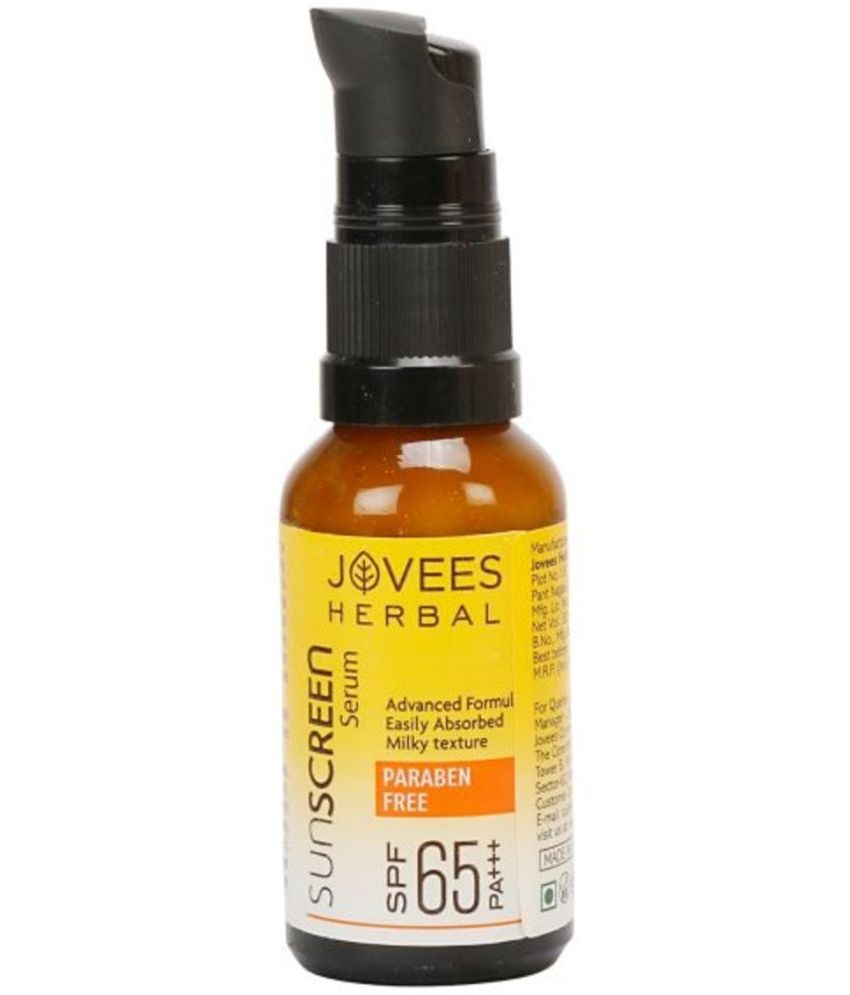     			Jovees Herbal Sunscreen Face Serum SPF 65 PA+++ Sun protection For Oily & Acne Prone Skin 30 ml