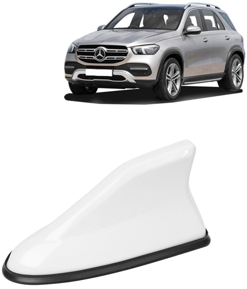     			Kingsway Shark Fin Antenna Roof Aerial Base AM FM Redio Signal, Replace Existing Car Antenna, Waterproof Rubber Ring with ABS Body, Universal Fit for Benz GLE 2020 Onwards, 1 Piece - White