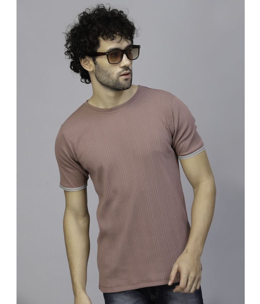     			Rigo - Rose Gold Cotton Slim Fit Men's T-Shirt ( Pack of 1 )