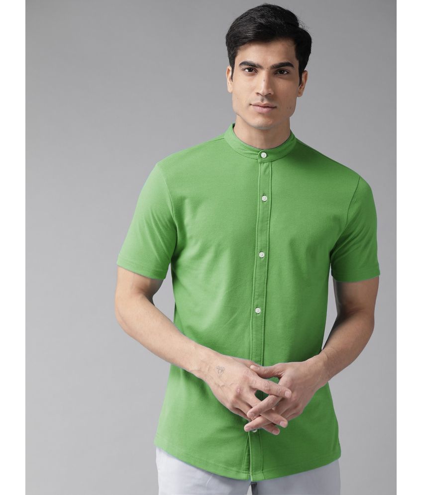     			Riss - Green Cotton Blend Regular Fit Men's Casual Shirt ( Pack of 1 )