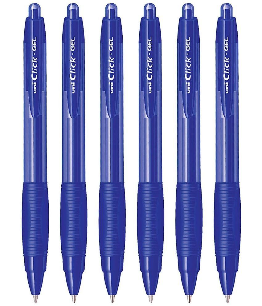     			Uniball Click Gel Pen Set - (Blue,Pack of 6)