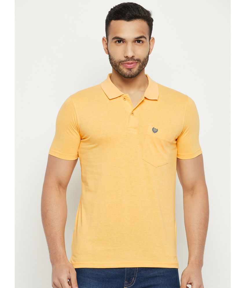     			Duke Pack of 1 Cotton Blend Regular Fit Solid Half Sleeves Men's Polo T Shirt ( Yellow )