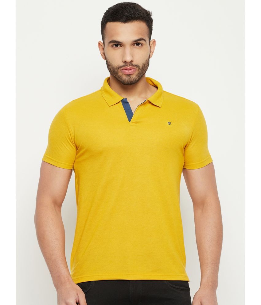     			Duke - Yellow Cotton Blend Slim Fit Men's Polo T Shirt ( Pack of 1 )