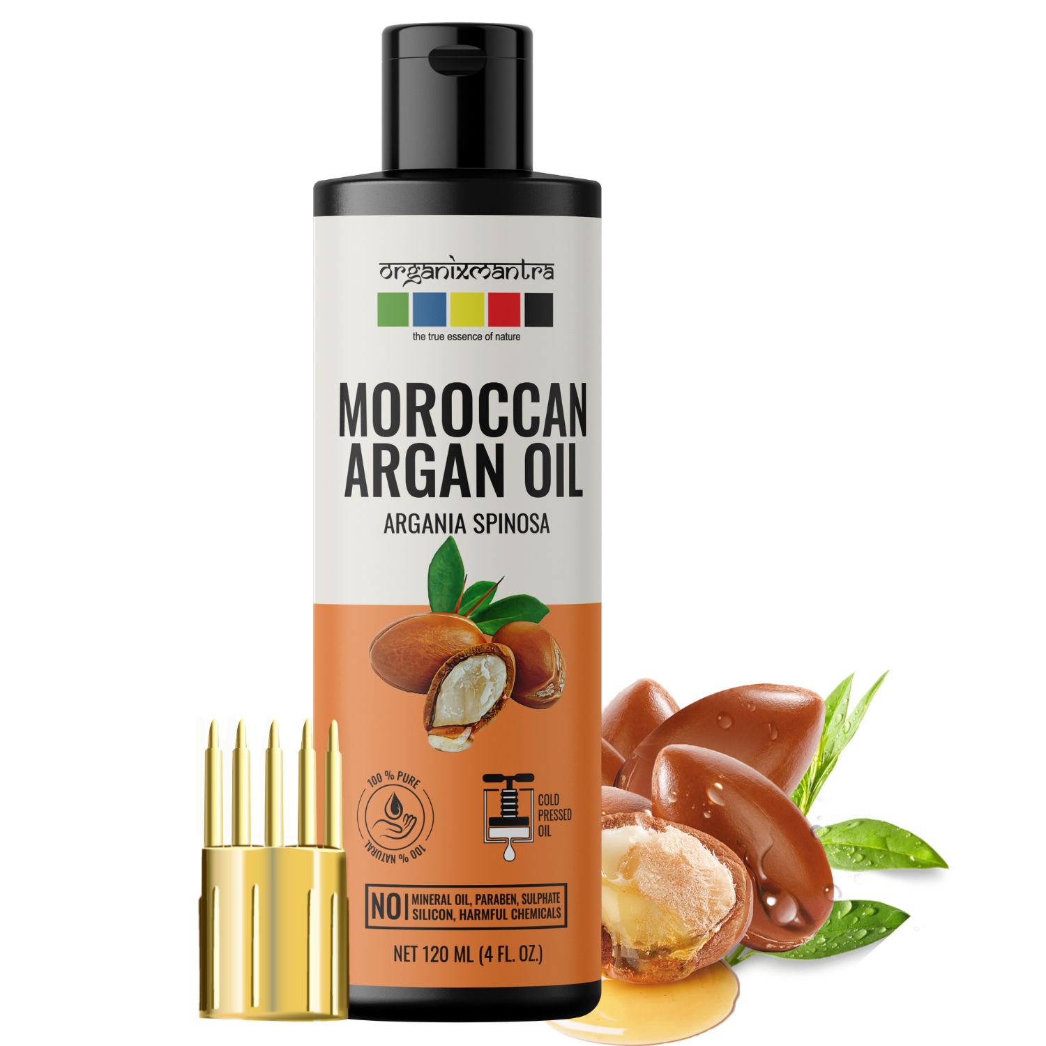     			Organix Mantra Moroccan Argan Oil, 100% Pure, Natural & Cold Pressed Organic Oil, 120ML