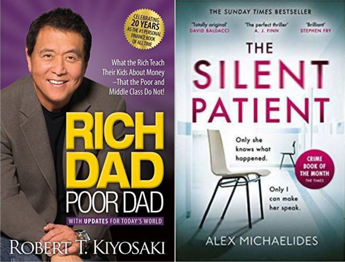     			Rich Dad Poor Dad +The Silent Patient (English, Paperback)