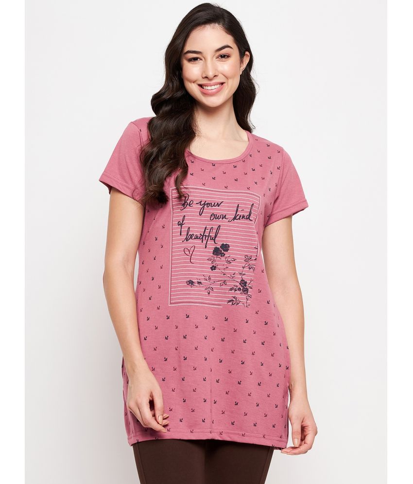     			VERO AMORE - Fuchsia Cotton Blend Regular Fit Women's T-Shirt ( Pack of 1 )