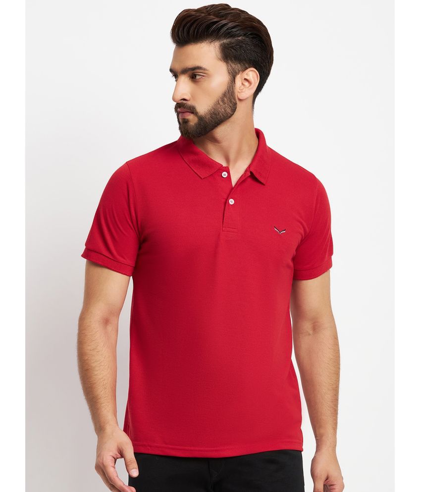     			VERO AMORE - Red Cotton Blend Regular Fit Men's Polo T Shirt ( Pack of 1 )