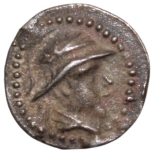     			newWay - (Small Coin) Bactria, Eukratides AR Obol Helmeted Type (171-145 BCE) 1 Coin (Weight Less Than 1 Gram) Numismatic Coins