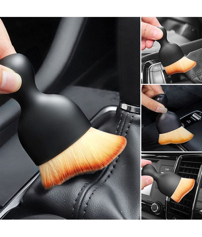     			HOMETALES Mini Plastic Dusting Brush for Car Dashboard Cleaning, Inside cleaning Purpose Only (Pack of 1)